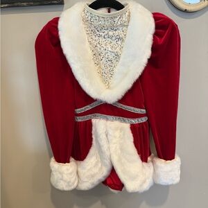 Weissman Red Velvet Costume with White Trim